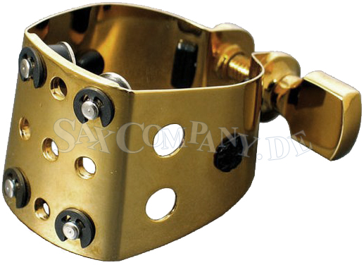 Saxxas TS OL Gold Plated Rietbinder voor Metalen Large Tenor Mondstuk - Klik op de afbeelding om het venster te sluiten